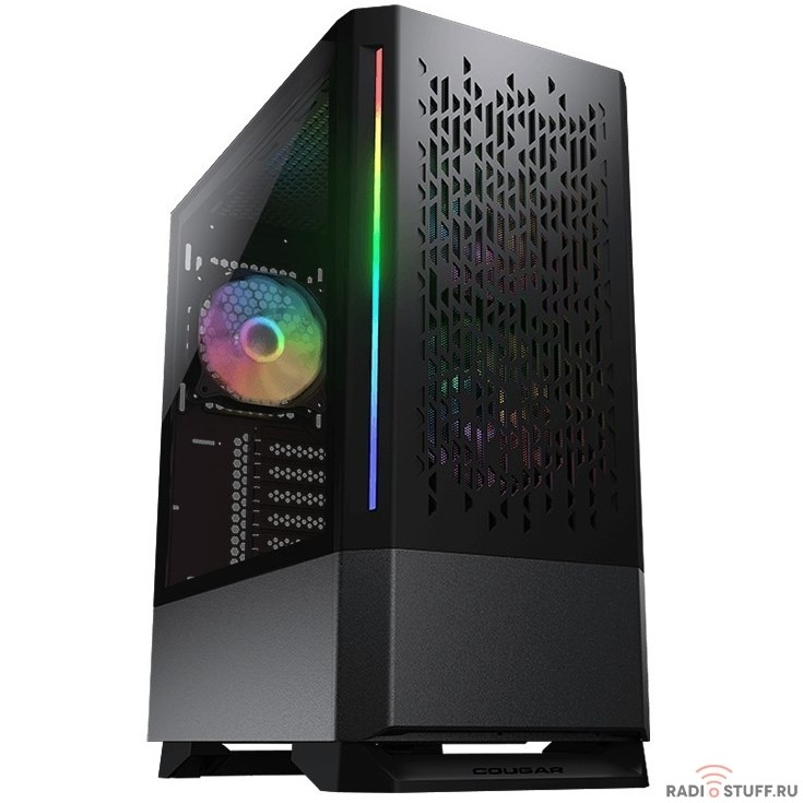 Cougar MX430 Air RGB Black, 3х120мм ARGB Fan + 2x ARGB Strip, ARGB Fan Hub, без БП, черный, ATX