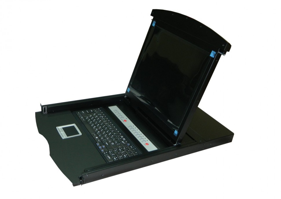 NAI7108TLS KVM Консоль Netko, 19", 8 портов, экран LCD 17", USB+PS2, RJ45 разъем - максимальная длина кабеля (патч-корд, приобретается