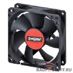 Exegate EX283379RUS Вентилятор ExeGate E08025H4P-PWM, 80x80x25 мм, гидродинамический, 4pin, PWM, 23dBA
