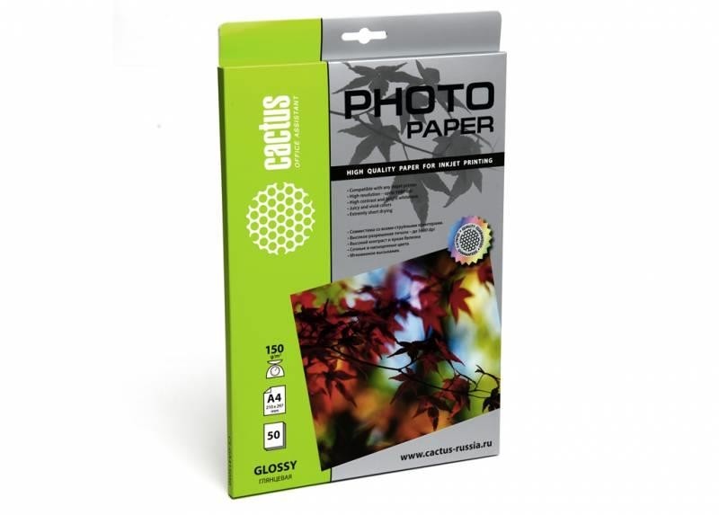 Бумага A4 PHOTO GLOSSY 50SH CS-GA415050 CACTUS