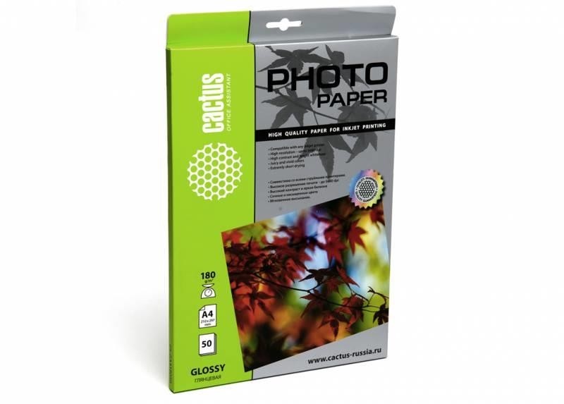 Бумага A4 PHOTO GLOSSY 50SH CS-GA418050 CACTUS