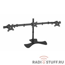 Cactus CS-VM-MP330S-BK черный Кронштейн для 3-х мониторов 15"-24" макс.8кг настольный наклон
