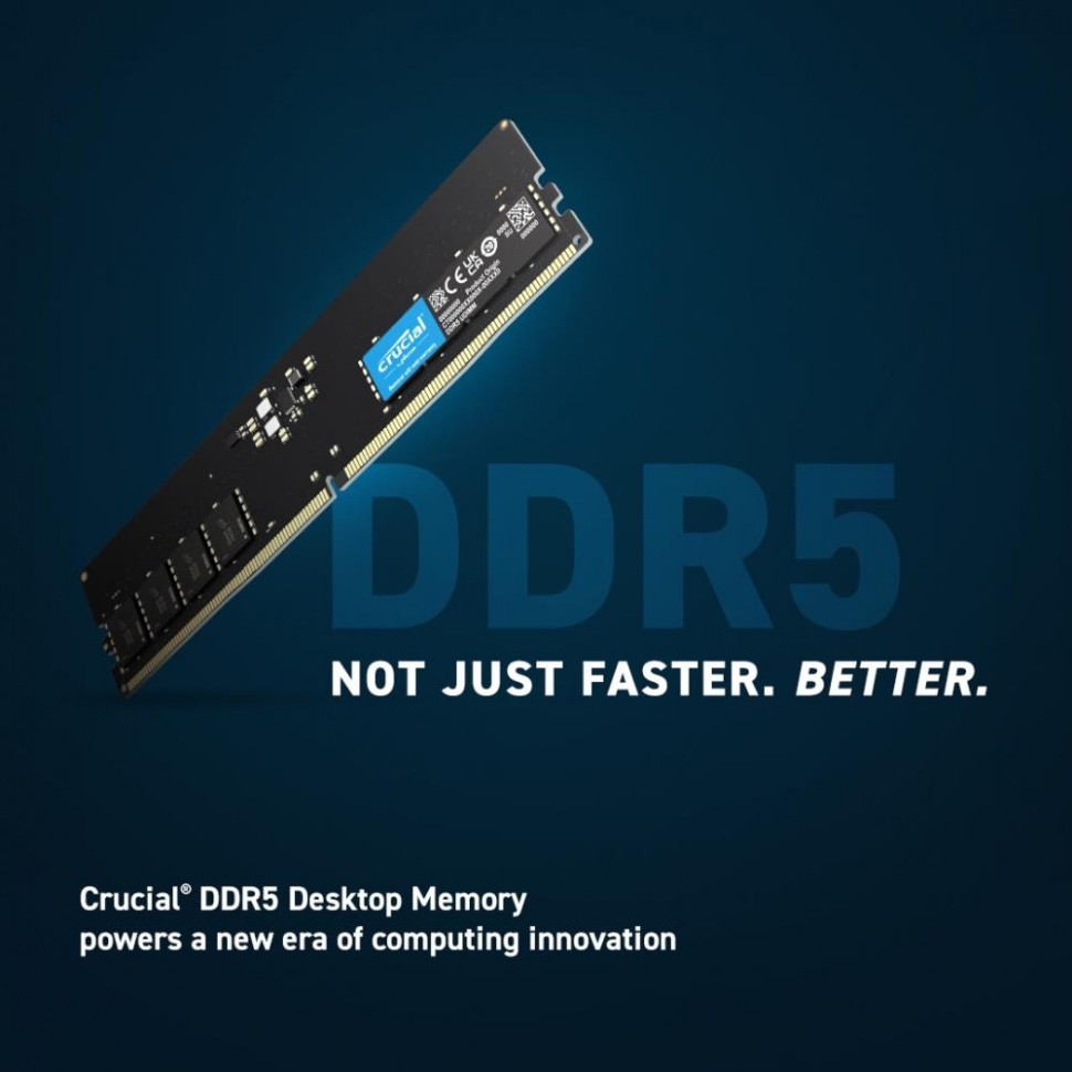Модуль памяти DIMM 16GB DDR5-4800 CT16G48C40U5 CRUCIAL