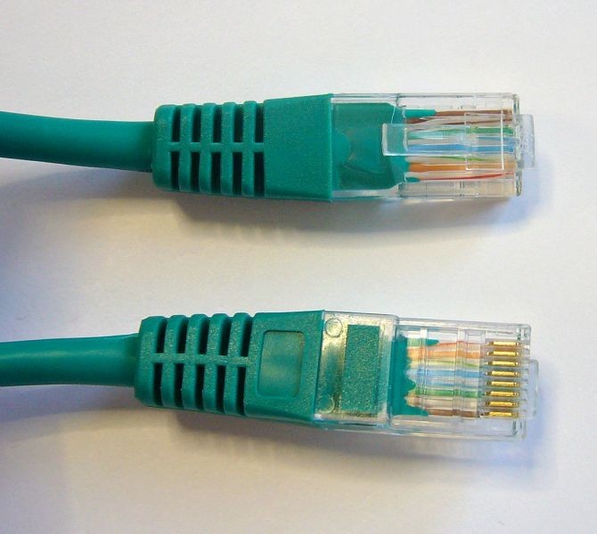 Патч-корд, UTP4, cat.5e, 1м, Сu, зеленый, TechnoLink
