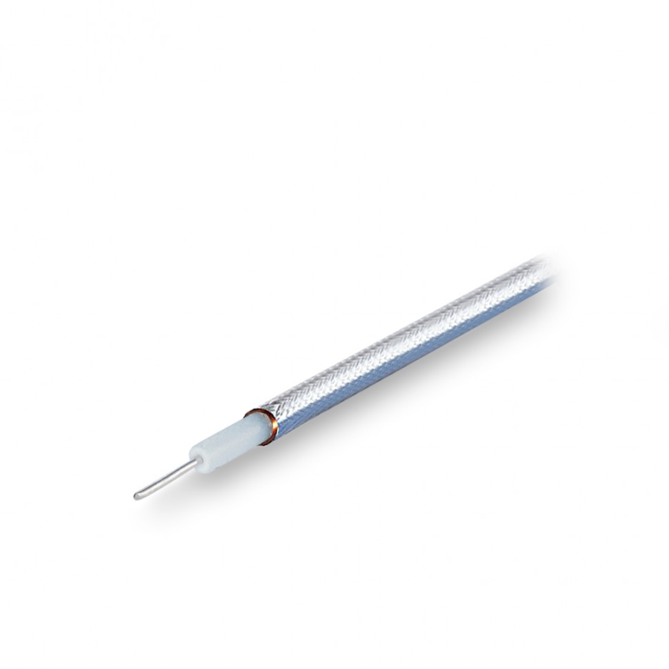 Кабель RG405 CF086-50 коаксиальный радиочастотный полужесткий (серебреная медь) Kroks, 1м