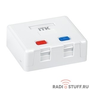 Корпус настенной розетки для 2 мод., Keystone Jac, ITKk